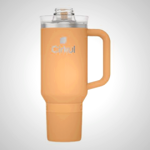Cirkul 40oz All-Day StrawSipâ„¢ Tumbler 2025 - Garrafa Luz Laranja