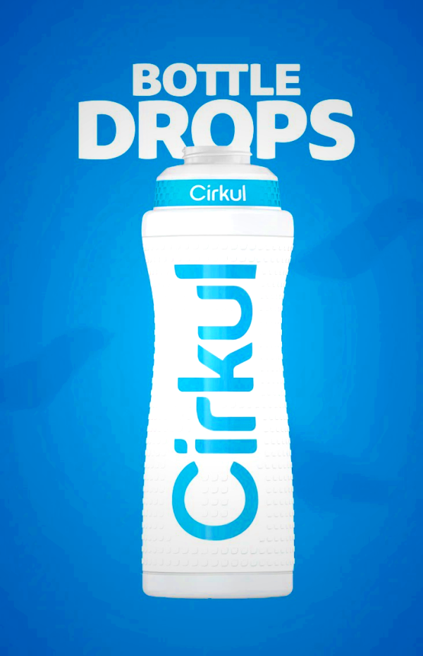 Cirkul Limited Edition 22oz Grip Stainless Steel Outlet - Garrafa Branco